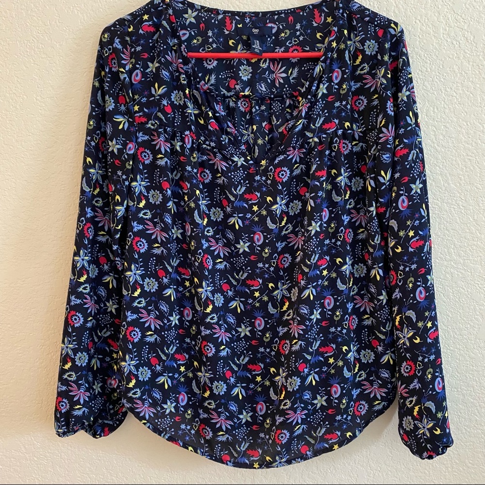 Gap Floral Long Sleeve Blouse